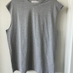 Topman Heather Gray Sleeveless Shirt